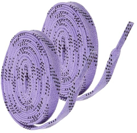 Alipis Lacet Patin Hockey Ciré pour Patins à Glace, Polyester et Coton, Légèrement Élastique et Haute Résistance, pour Sports de Glace, Couleur Pourpre