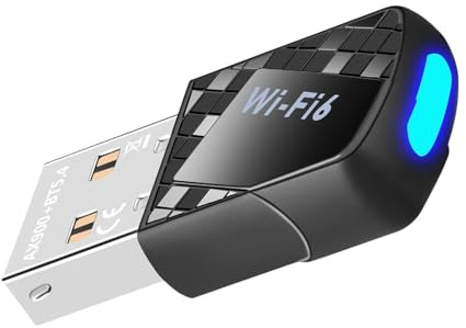 XAGMODSHN Adaptador AX600 WiFi 6 USB Compatible con Dongle Transmisor Receptor De Sonido Inalámbrico 2 4 GHz Y 5GHz para Ordenador Portátil Adaptador De Internet