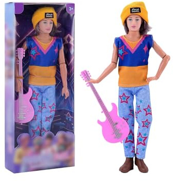 30 cm K-pop De-mon Hun-ters Spielzeug Aktionsfiguren-Set, posierbare Puppen mit beweglichen Gelenken (Blau)