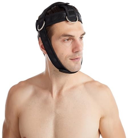 Harnais de cou – Exerciseur de cou, équipement d'entraînement de cou robuste, harnais d'entraînement du cou en nylon | Sangle de menton réglable pour renforcer le cou pour soutenir la récupération des