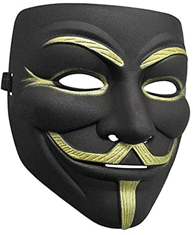 ZLLJH V For Vendetta Hacker Mask Anonymous Costume Events Carnival Cosplay Masquerade Mask Party