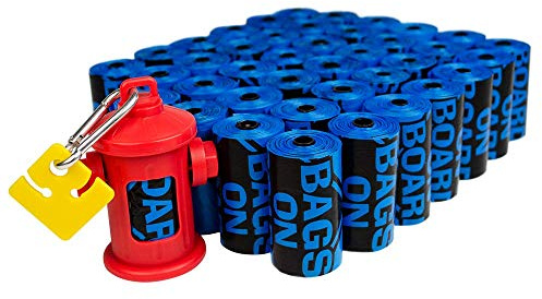 Bags on Board Sacchetti per escrementi di cani, resistenti, a prova di perdite, 22,9 x 35,5 cm, 600 sacchetti blu (3203940071)