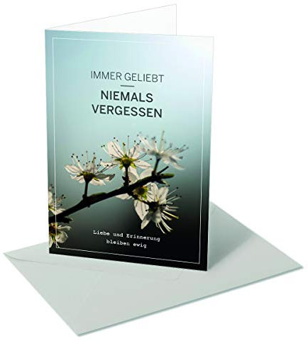 Komma3 Deuil d'espoir - Toujours aimé - Ne jamais oublier - Branche fleurie.