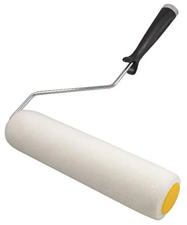 New Lon0167 9 Black Featured Plastic Handle White reliable efficacy Cotton Fabric Nap Cover Varnish Paint Roller Brush(id:2da e8 c9 901)