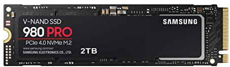 Samsung 980 PRO SSD 2TB PCIe NVMe Gen 4 Gaming M.2 Internal Solid State Drive Memory Card, Maximum Speed, Thermal Control MZ-V8P2T0B/AM