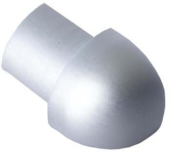 Dalsys Coin Extérieur 8mm, Aluminium Anodisé Quart de Cercle Argent Mat, Carrelage