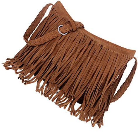 HAPINARY 1Stk Quaste Handtasche Frau Tassel Tasche sommertaschen damen Wildleder Handtaschen für Damen Umhängetasche Ledertasche groß Geldbörse Nashville Schultertaschen reisen