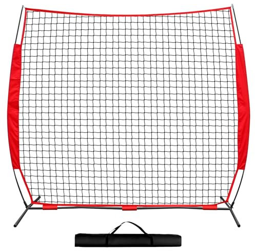 7x7 ft Barricade Backstop Net, Sports Barrier Net, Multi-Sport Backstop Net with Carry Bag - Baseball, Softball, Lacrosse, Soccer, Basketball, Tennis - Protective Screen for Practice
