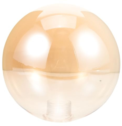 SEWOART Amber Glass Globe Lamp Shade G9 Screw Base Diameter 120mm, Replacement Light Cover for Pendant and Floor Lamps, Spherical Lampshade Accessory for Dining and Living Room Lighting