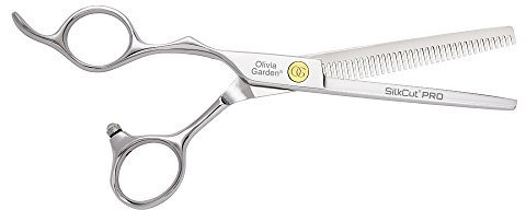 Olivia Garden Forbici per sfoltimento SilkCut PRO Europee, Misura 6, 35 Denti , per mancini - Lame in acciaio Superiore Ultra affilate, Design puro, Ergonomiche, vendute in un astuccio