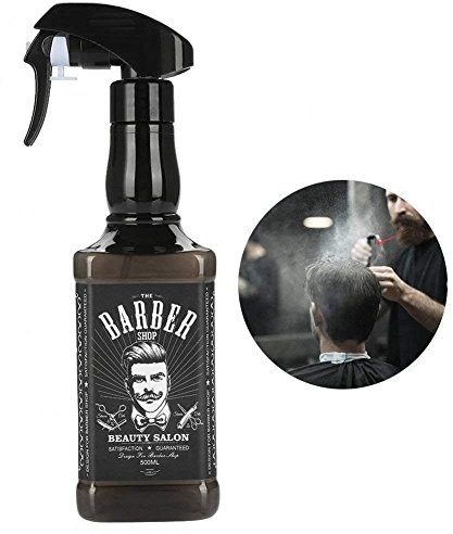 Hairdressing Spray Bottlle, 500ml Plastic Hairdressing Spray Bottle Salon Barber Hair Tools Water Sprayer (Black)