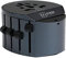 SKROSS | Alpha Line | Adattatore Universale da Viaggio Completo per Prese a 2 o 3 Poli - 10 A - Fino a 2.500 watt (adatto anche a PC e Asciugacapelli) - 5 Anni Garanzia Internazionale, 1.104100, Black