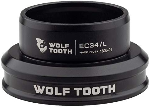Wolf Tooth Performance EC34/30 Lower Headset Black | Lightweight Aluminium Headset Stainless Steel Bearings Wide Colour Range