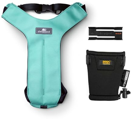 SleepypodĀ® Clickit Sport, Crash-Tested Dog Car Harness, Robin Egg Blue, L