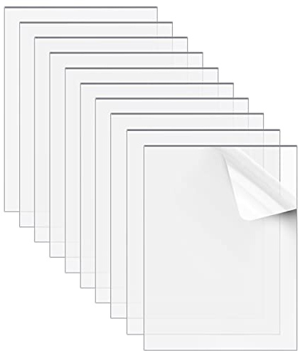 Belle Vous Lot de 10 Plaque Acrylique Transparent - Plexi 1mm de 20 x 25,5 cm Plexiglas Transparent pour le Remplacement - Cadres Photo, Feuille Acrylique pour Travaux Manuels, Peinture, Calligraphie