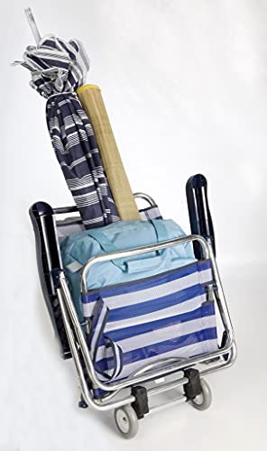 Ruedas para Silla de Playa - Convierte tu Silla en Carro de Transporte - Montaje Fácil - Rodamiento Suave en Arena - Compatible con la Mayoría de Sillas - Incluye Gancho para Accesorios