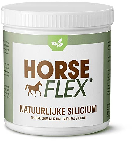 HORSE FLEX Naturligt kiselpulver för hästar för att stödja ben, brosk, senor, hovar och päls – 500 gram