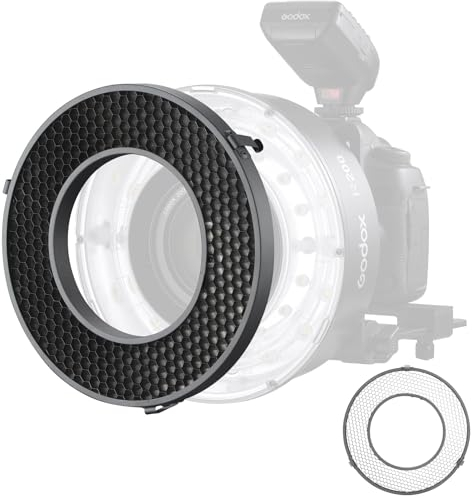 Godox R200-HC40 Grille en Nid d'abeille 40° pour Godox R200 Tête de Flash Annulaire, Accessoire D'éclairage pour Photographie Créative, l'art, Publicité, Prise de Vue de Produits