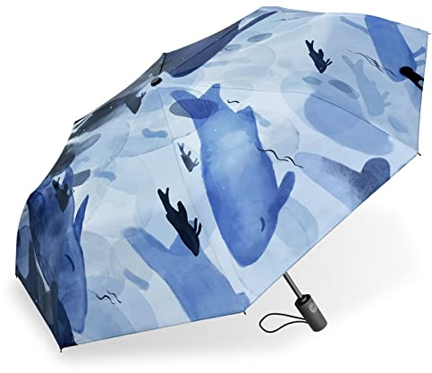 CUBY Regenschirm, Sonnenschirm Regenschirm, Freien Uv-Schutz Damen Automatik Faltschirm Winddicht Regenfest, Mini Umbrella Taschenschirme Mit 8 Rippen für Erwachsene und Kinder Reise Sonnenschirm