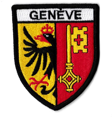 Patche Genève Écusson Thermocollant Blason Brodé Armoiries Geneva Suisse