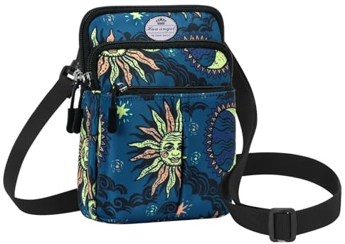 HUA ANGEL Petit Sac Bandouliere Femme Léger Sac Ceinture de Taille pour Téléphone Multicolore Sac Banane avec Sangle Interchangeable pour Homme Femme Jogging Vélo Sport Voyage