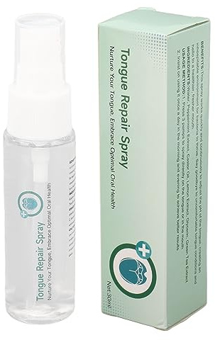 Spray para Reparar la Lengua, Spray Para Aliviar La Lengua Fisurada, 3 Uds Ambientador Bucal en Spray, Spray Bucal Aliento Fresco, Tratamiento Para Aliviar El Mal Aliento Ambientador 30ml
