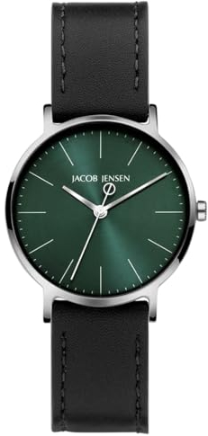 Jacob Jensen Damenuhr Titan Quarz Schwarz/Grün 174