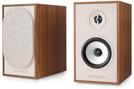 Triangle - Diffusori Attivi BOREA BR02 Connect - Diffusori da Libreria Bluetooth con Amplificatore 2x 50W - Audio HD - Ingressi PHONO/Piatto TV Arc & USB - 176 x 310 x 274 mm - Rovere (Coppia)