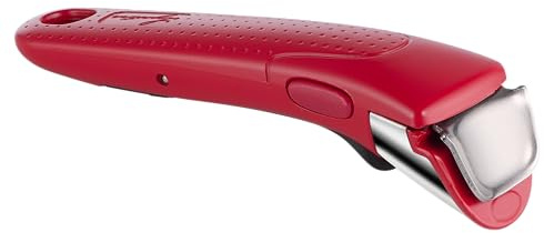 Lagostina Ingenio Manico Rimovibile Resistente fino a 10kg, Design Ergonomico dal Fissaggio e Sicurezza Totali, Compatibile con i Corpi Pentola Ingenio, Color Papavero