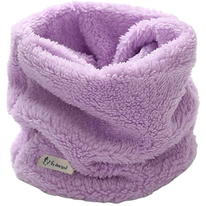 Kids Winter Fleece Neck Scarf 2-12 Years Thermal Kids Snood Soft Fuzzy Face Neck Warmer Windproof Necks Gaiter Warm Infant Toddler Scarves Stretchy Round Scarves for Outdoor Skiing Hiking