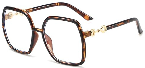 EYEGLSMST Lunettes de Lecture Oversized Anti Lumière Bleue 2.0 pour Femmes, Ultra Grandes Tendance Lunettes Loupe pour Ordinateur, Réduit la Fatigue Oculaire