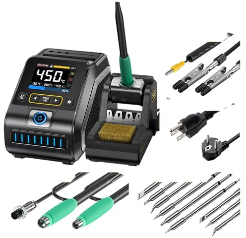FNIRSI DWS-200 200W Power Repaid Heating Soldering Iron Staion C210 C245 Solder Iron Handle Electronic Welding Rework Station(DWS-200 Full Set)