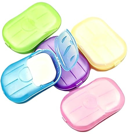 Lot de 5 boîtes de 500 feuilles de papier de savon jetable parfumé pour l'école, l'intérieur, l'extérieur, les voyages, le camping, la randonnée