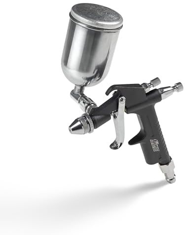 FIAC Pistola de pulverización para pintar pequeñas superficies modelo 1863, aerógrafo con depósito de pintura de 100 ml, boquilla de 0,8 mm, presión máxima 3 bar