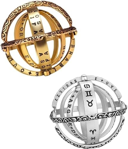 Astronomique 3D Anneau de Sphère Cosmique Pliable Vintage 2pcs Professionnel et Mode