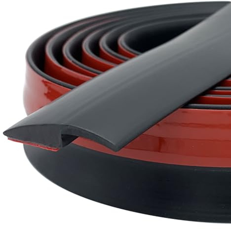 Aroilder Carpet Floor Transition Strip 10Ft, Self-Adhesive Carpet to Tile Transition Edging Trim Suitable for Doorways Threshold, Cover Height Within 5mm – Black