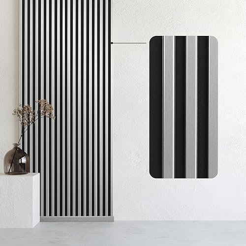 Bildershop-24 Wandpaneele & Deckenpaneele Dekowa in Edelstahl Schwarz 125 x 10,7 x 1,5 cm