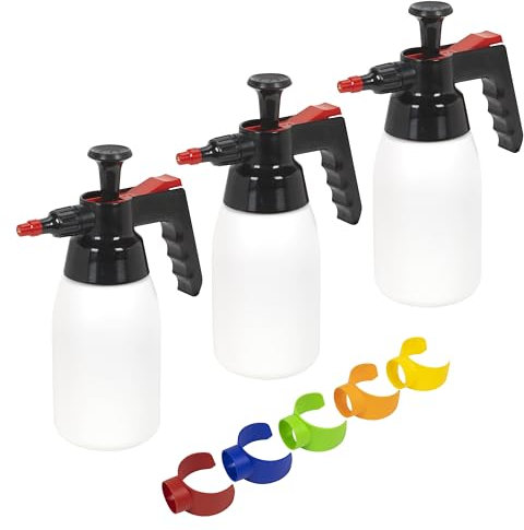 Sealey SCSGCOMBO - Pulverizadores solventes a presión y Tapas codificadas por Colores, 1 l, Sellos Viton