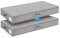 mepure Lot de 2 boîtes de rangement sous le lit à profil bas, 10 cm de haut avec couvercles, sous le lit ou le canapé, parois latérales et fond robustes, organiseur en tissu peu profond pour vêtements