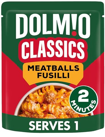 Dolmio Classics Pasta Meatballs Fusilli Ready Meals Pouch 250g