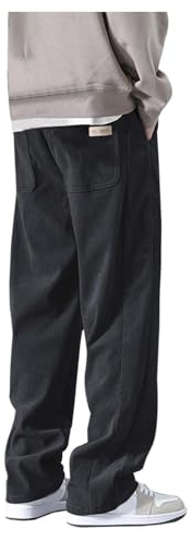 Baggy Harem Pantaloni Da Uomo Loose Fit Pantaloni Tuta Elasticizzato Regular Fit Casual, Con Coulisse, Vita Dritta Casual A Gamba Dritta Pantaloni Giapponesi Con Polsini Sportivo Quotidiano E Palestra