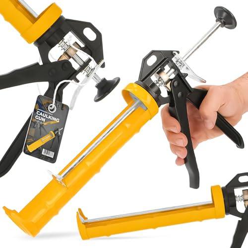 Pistolet Cartouche Presse Silicone Pistolet D'extrusion Poignée Ergonomique Solide Acier Scellement Silicone Acrylique Cartouches Colle Travaux Construction Rénovation