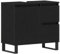 vidaXL Waschbeckenunterschrank Schwarz Eiche 65x33x60 cm Holzwerkstoff