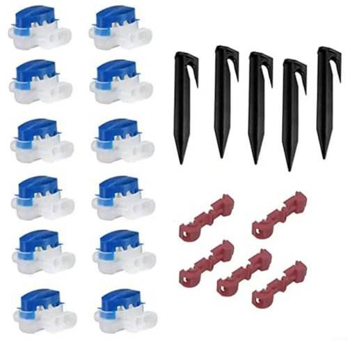 SMZhomeone Kit di connettori per cavi elettrici impermeabili, accessori per attrezzi da giardino, con terminali riempiti di gel per riparazione di cavi tosaerba