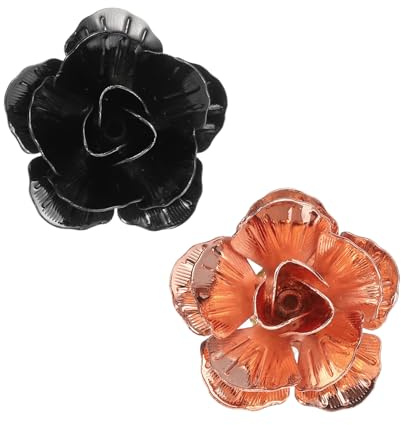 PATIKIL Broches De Flores Para Solapa 2 Piezas Pequeños Broches De Rosas Para Traje De Negocios Mujeres Hombres Boda Fiesta Camisa Vestido Abrigo Solapa Rosa Dorado Gris