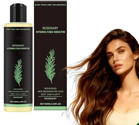 Rosmarin-Haarwuchs-Shampoo für Frauen und Männer, Natürliches verdickendes und stärkendes Shampoo mit hydrolysiertem Keratin gegen dünner werdendes Haar und Haarausfall (1)
