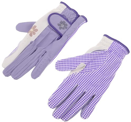 Alasum Guanti da Golf da Donna Traspiranti Antiscivolo Flessibile, Protezione per Entrambe le Mani Taglia 20, Comfort e Stabilità per Sport All’aperto
