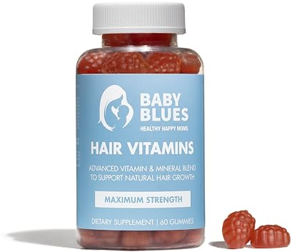 Baby Blues Postpartum Hair Loss Vitamins - Passion Fruit Gummies with Biotin, Collagen, & Folate