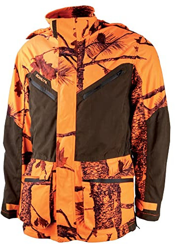 Somlys - Jagdjacke Multi-Hunt, wasserdicht, 475, Orange, wendbar, Grün, XL