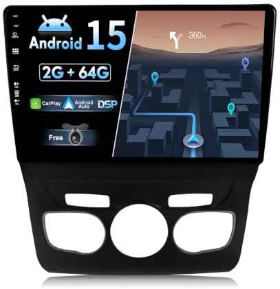 BXLIYER Android 13 IPS Autoradio för Citroen C4 C4L DS4 (2013-2017) - 2G+32G - Trådlös Carplay + Android Auto - GRATIS kamera - 2 Din 10,1 tum - Dab ratt WLAN DSP snabbstart split-skärm BT5.0
